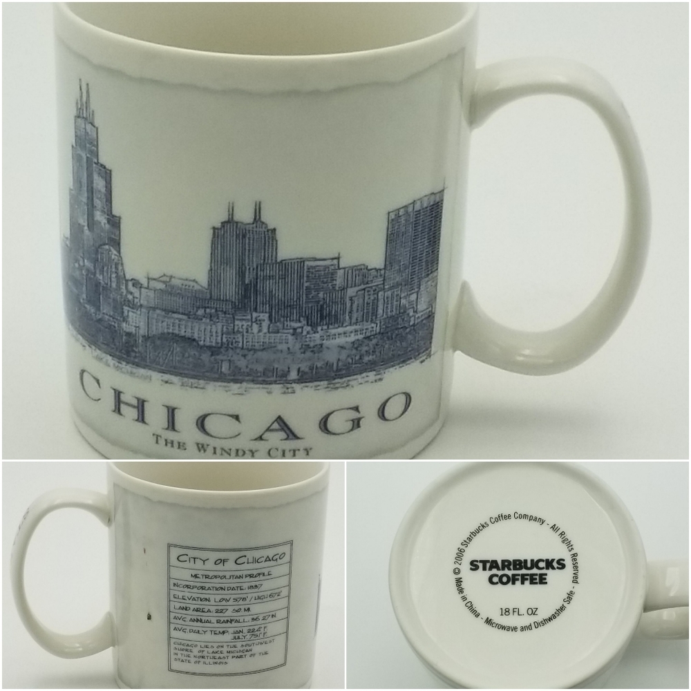 Starbucks 2006 Chicago The Windy City Coffee Mug